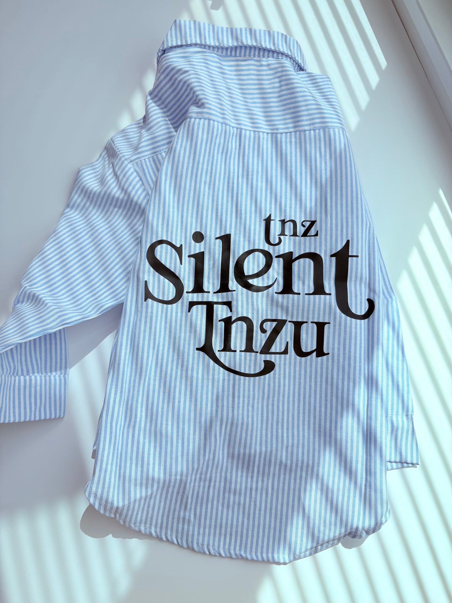 ストライプロゴシャツ