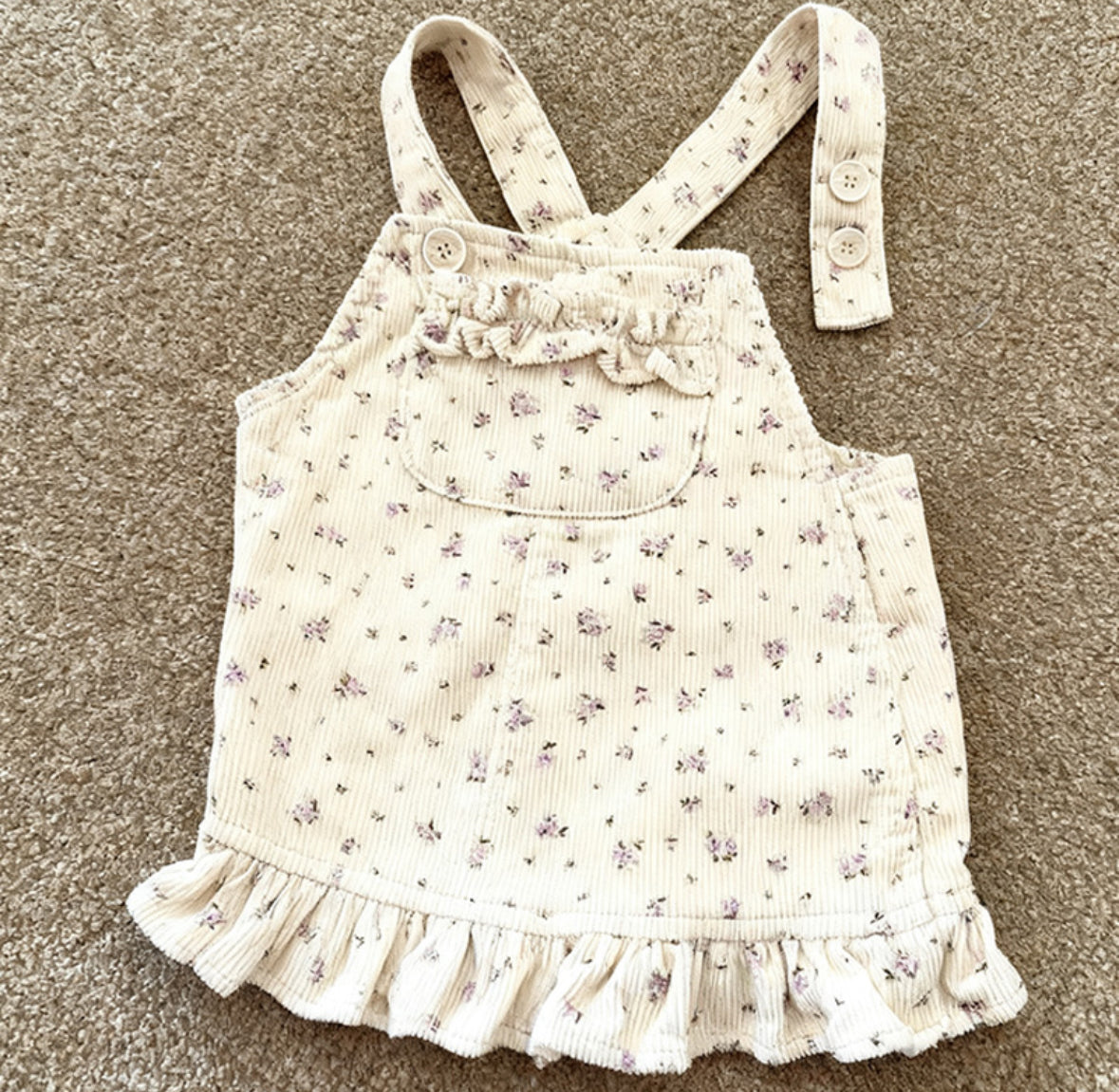 Frill Pocket Corduroy Jumper Skirt🕊️お取り寄せ