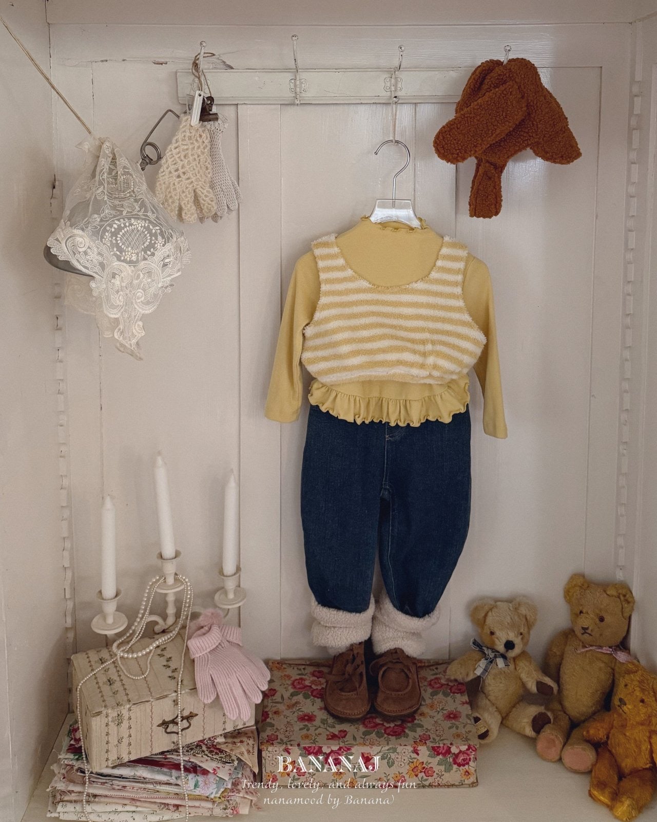 BANANA J / Ongsim Stripe Tank Top ๐๏ธใๅใๅฏใ