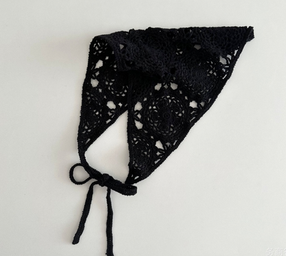 即納❄︎flower lace triangle scarf