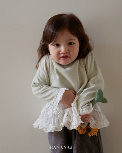 nanamood by BANANAJ / 2025winter / Bebe Ruffle Frill Tee 🕊️取寄