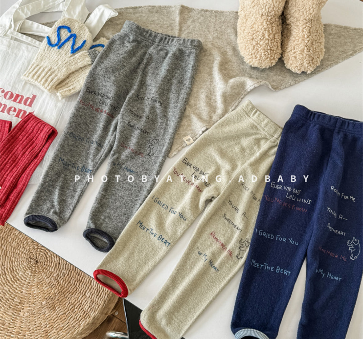 CORORO closet / 2025winter / Graffiti Fleece Pants 🕊️取寄