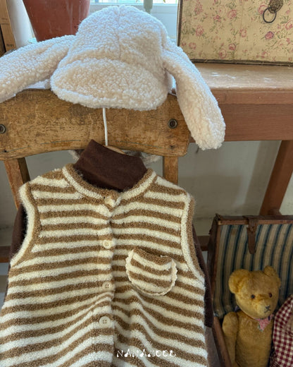 nanamood by BANANAJ / 2025winter / Stripe Lace Romper 🕊️取寄