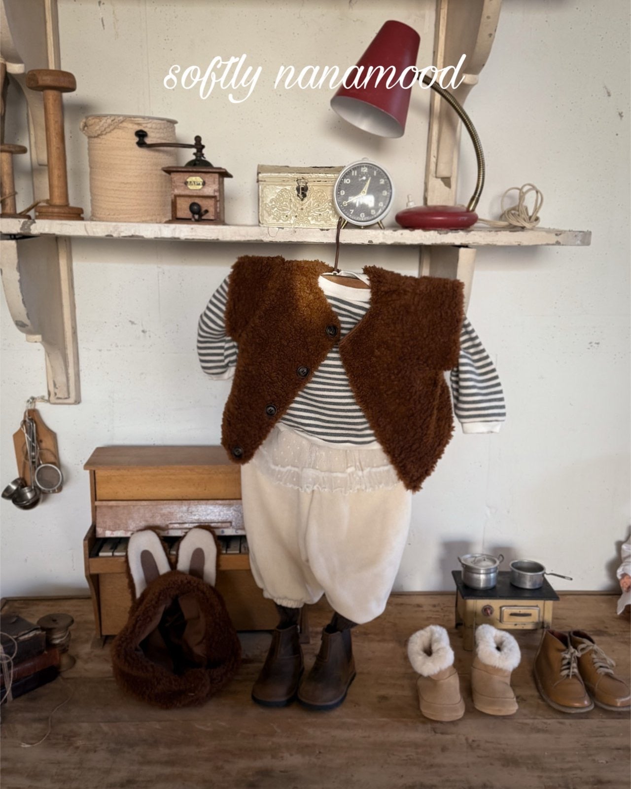 nanamood by BANANAJ / 2025winter / Baby Soda Frill Pants 🕊️取寄