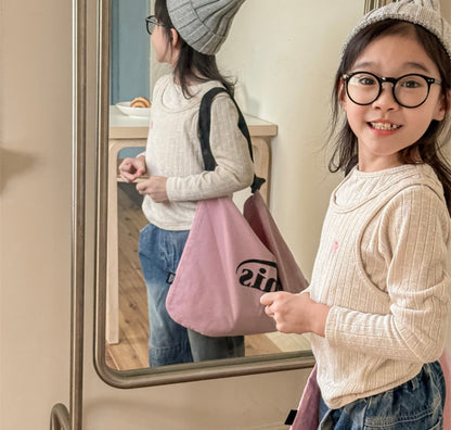 即納❄︎R Embroidered Ribbed Long Sleeve Top