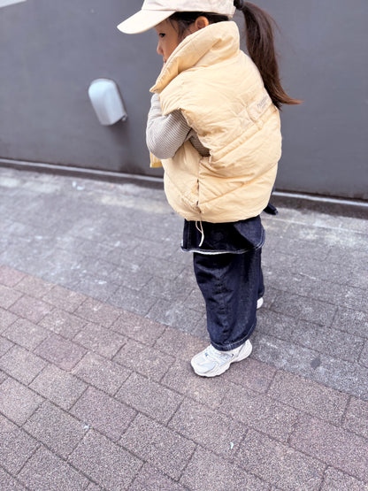 即納❄︎ Denim wide pants with peplum frills