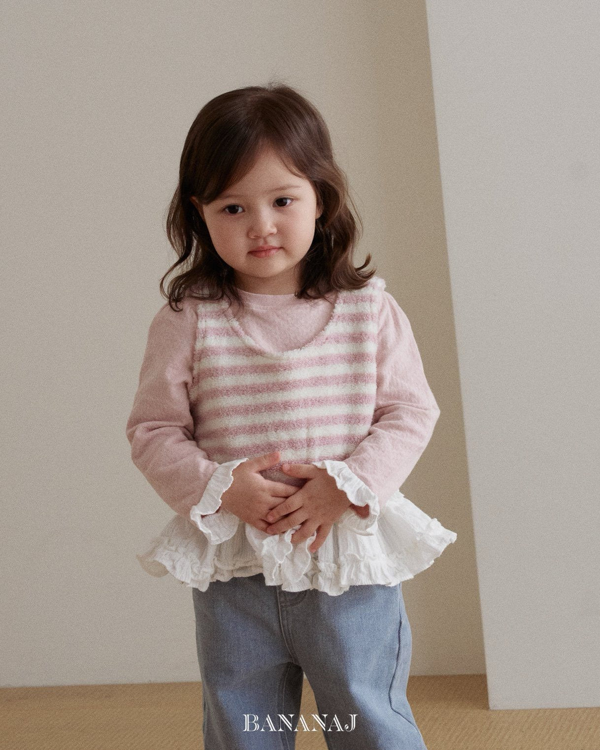 nanamood by BANANAJ / 2025winter / Bebe Ruffle Frill Tee 🕊️取寄