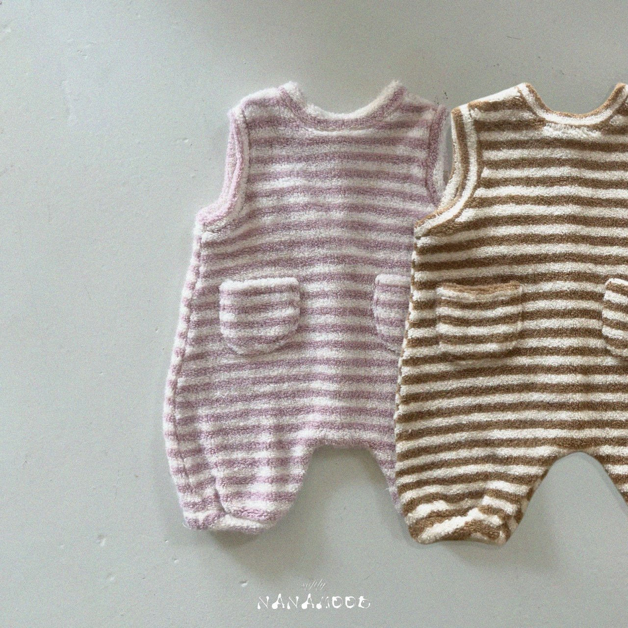 nanamood by BANANAJ / 2025winter / Stripe Lace Romper 🕊️取寄