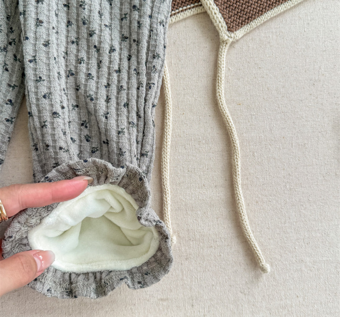 CORORO closet / 2025winter / Floral Waffle Lined Pants 🕊️取寄