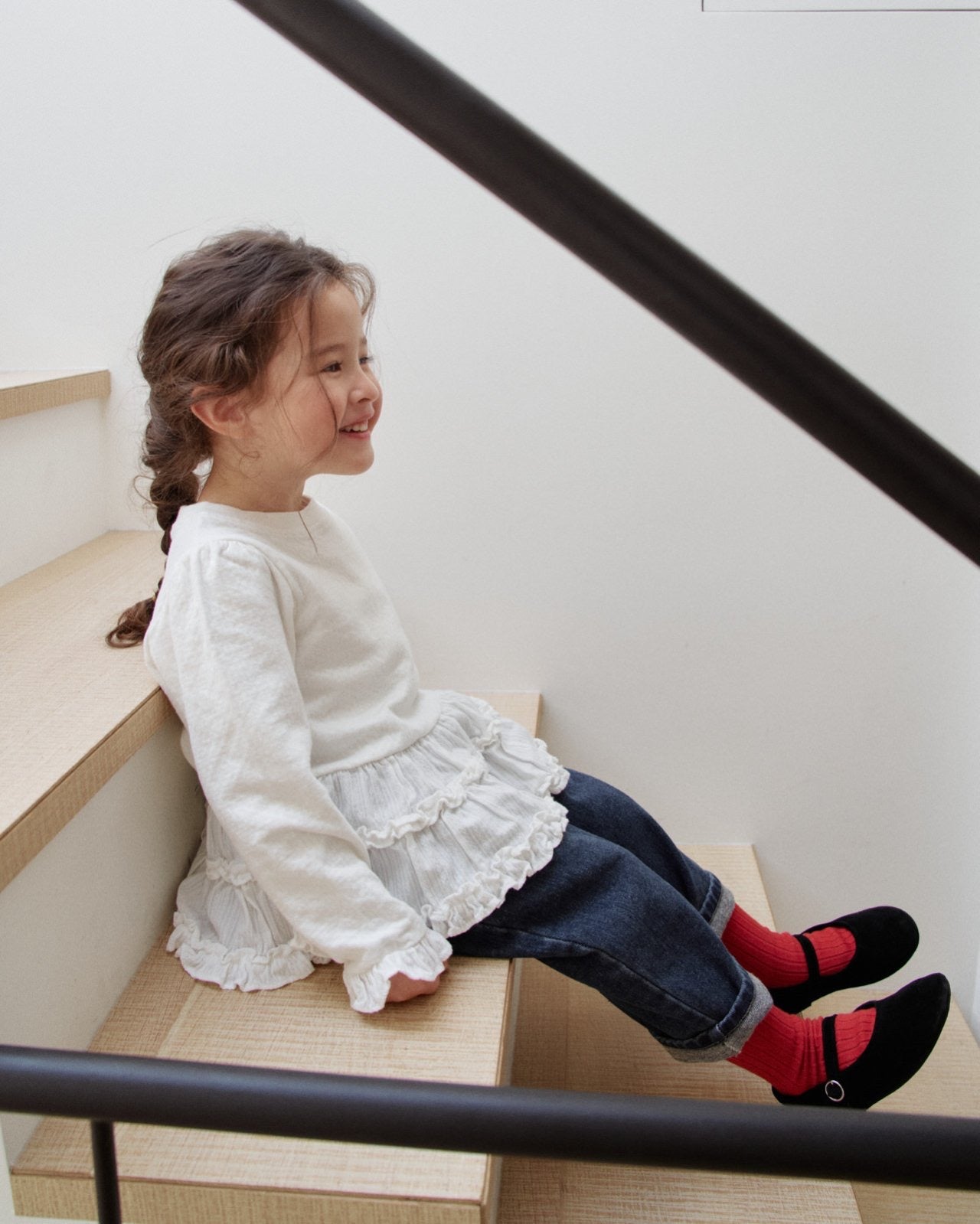 nanamood by BANANAJ / 2025winter / Bebe Ruffle Frill Tee 🕊️取寄