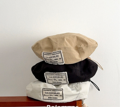 即納❄︎ Cotton beret with logo tag