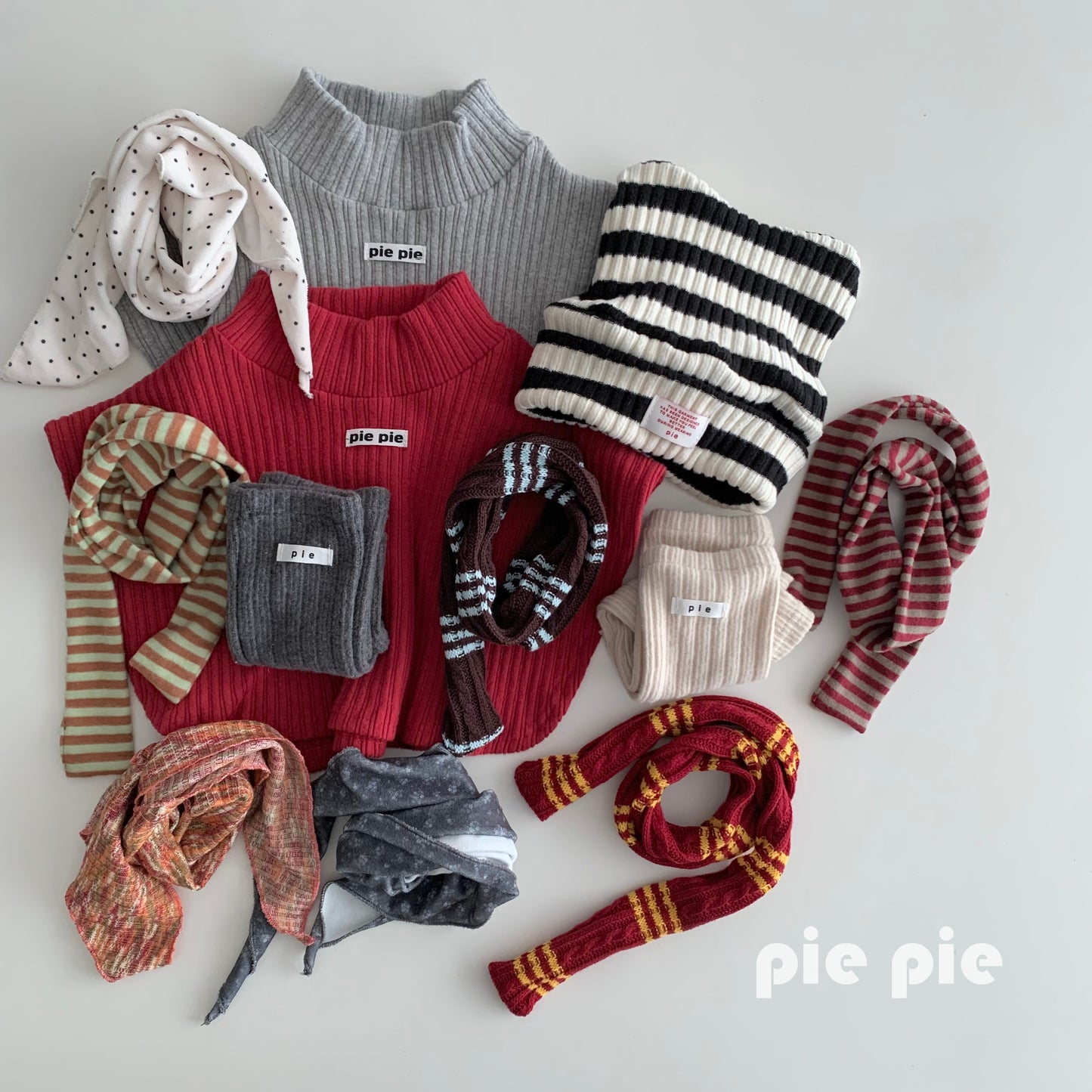 PIE❄︎Border Knit Ear Beanie🕊️お取り寄せ