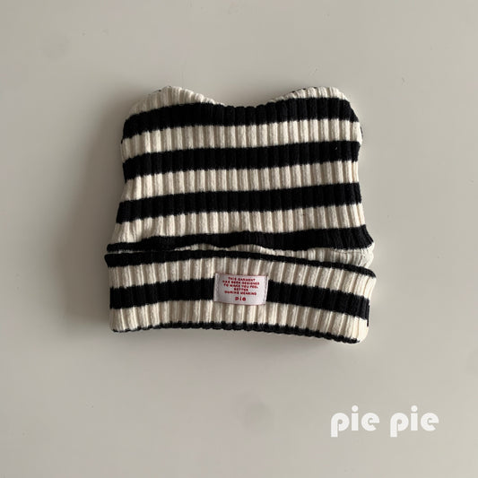 PIE❄︎Border Knit Ear Beanie🕊️お取り寄せ