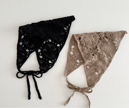 即納❄︎flower lace triangle scarf