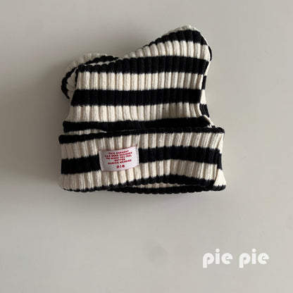 PIE❄︎Border Knit Ear Beanie🕊️お取り寄せ