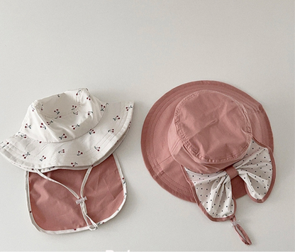 即納❄︎ ribbon & neck guard hat