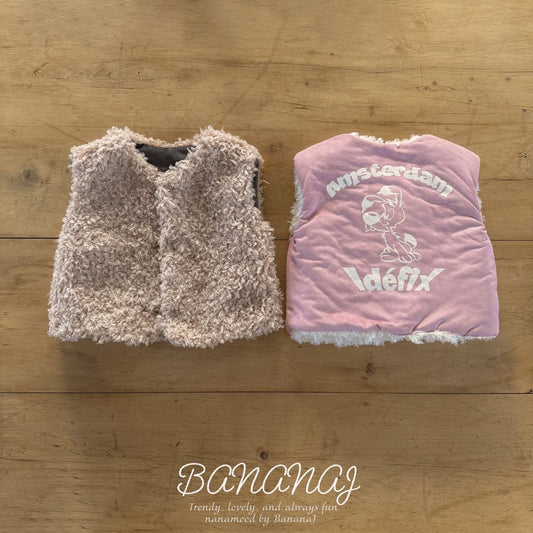 BANANAJ / Ribbon Wave Padding Vest🕊️お取り寄せ