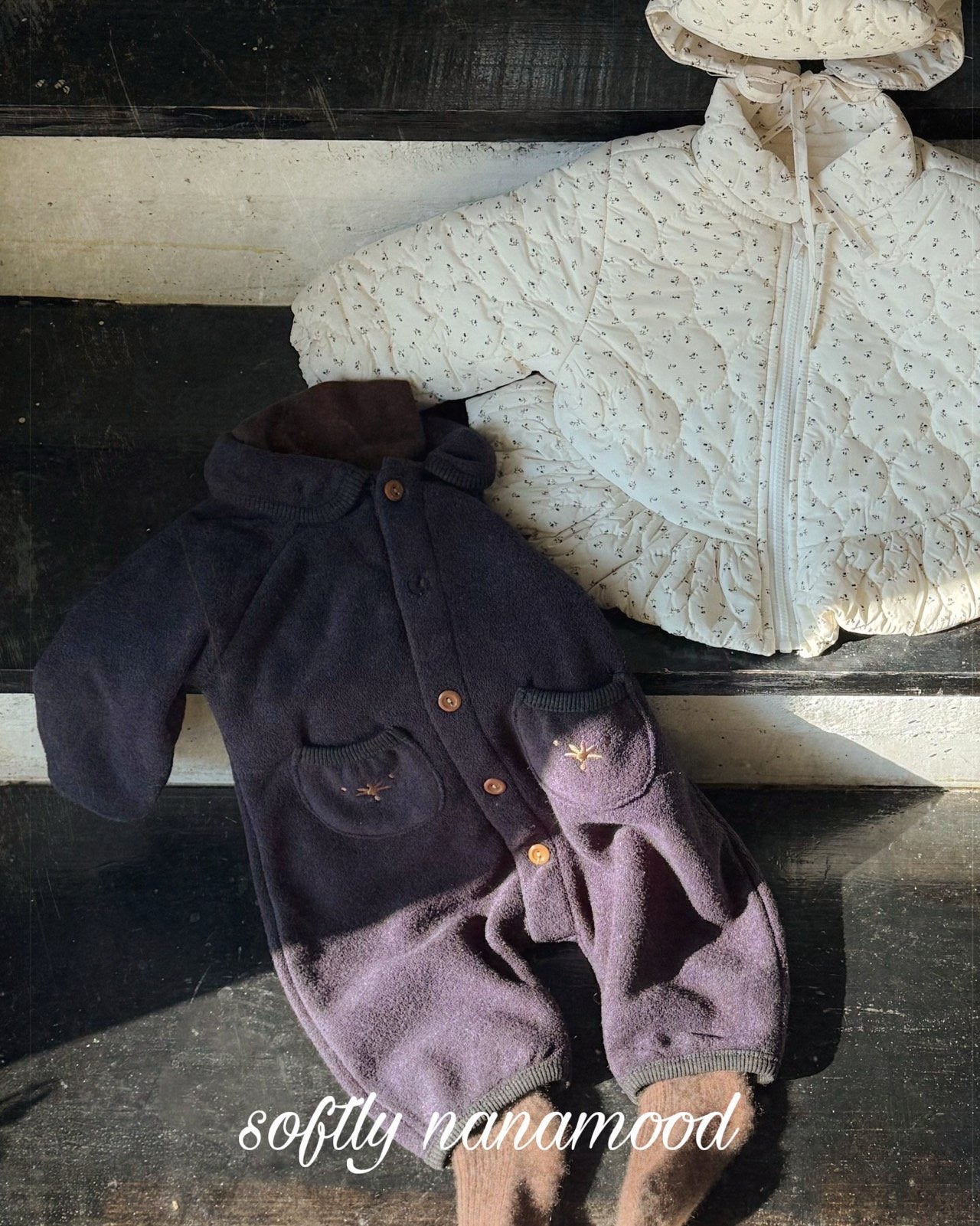 nanamood by BANANAJ / 2025winter / Dudu Winter Romper 🕊️取寄