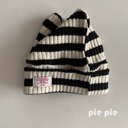 PIE❄︎Border Knit Ear Beanie🕊️お取り寄せ