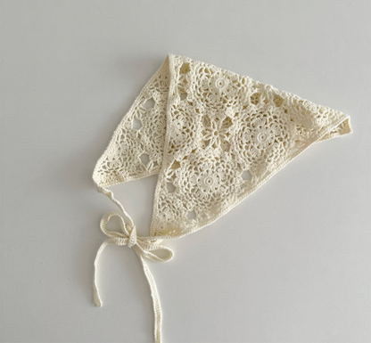 即納❄︎flower lace triangle scarf