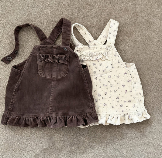 Frill Pocket Corduroy Jumper Skirt🕊️お取り寄せ