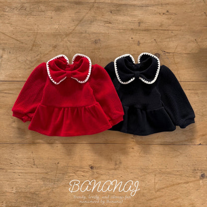 BANANAＪ/ ribbon waffle collar tee 25winter🕊️お取り寄せ