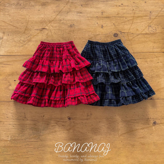 BANANAJ / Mellow Check Frill Skirt 🕊️お取り寄せ