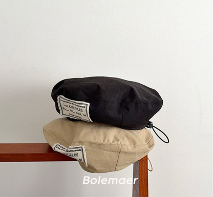 即納❄︎ Cotton beret with logo tag