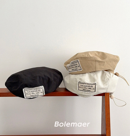 即納❄︎ Cotton beret with logo tag