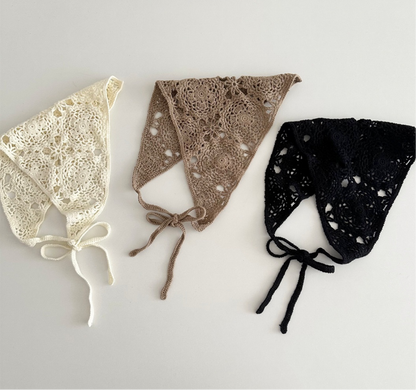 即納❄︎flower lace triangle scarf