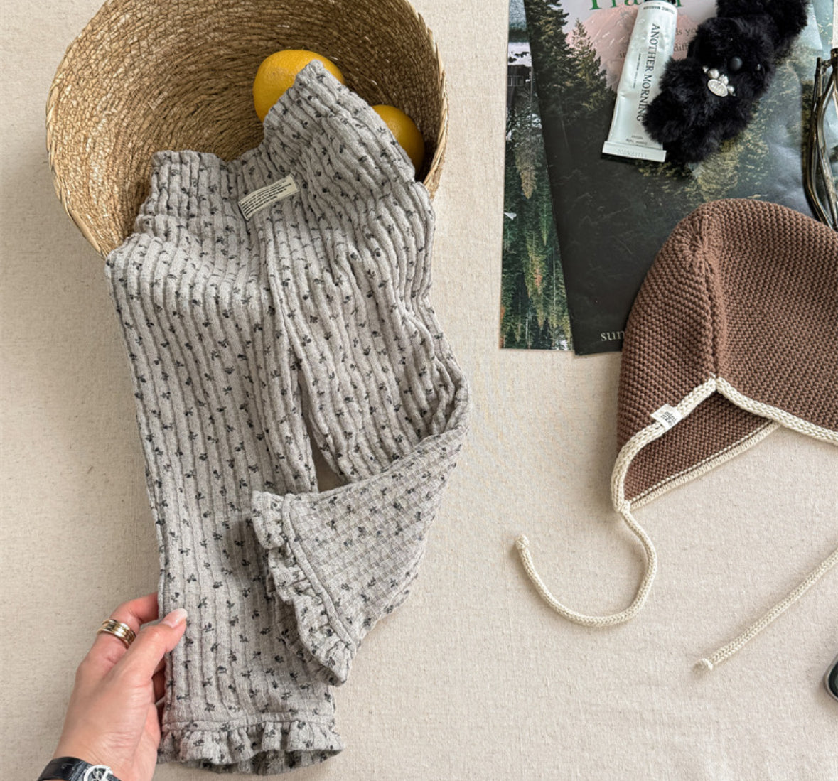 CORORO closet / 2025winter / Floral Waffle Lined Pants 🕊️取寄