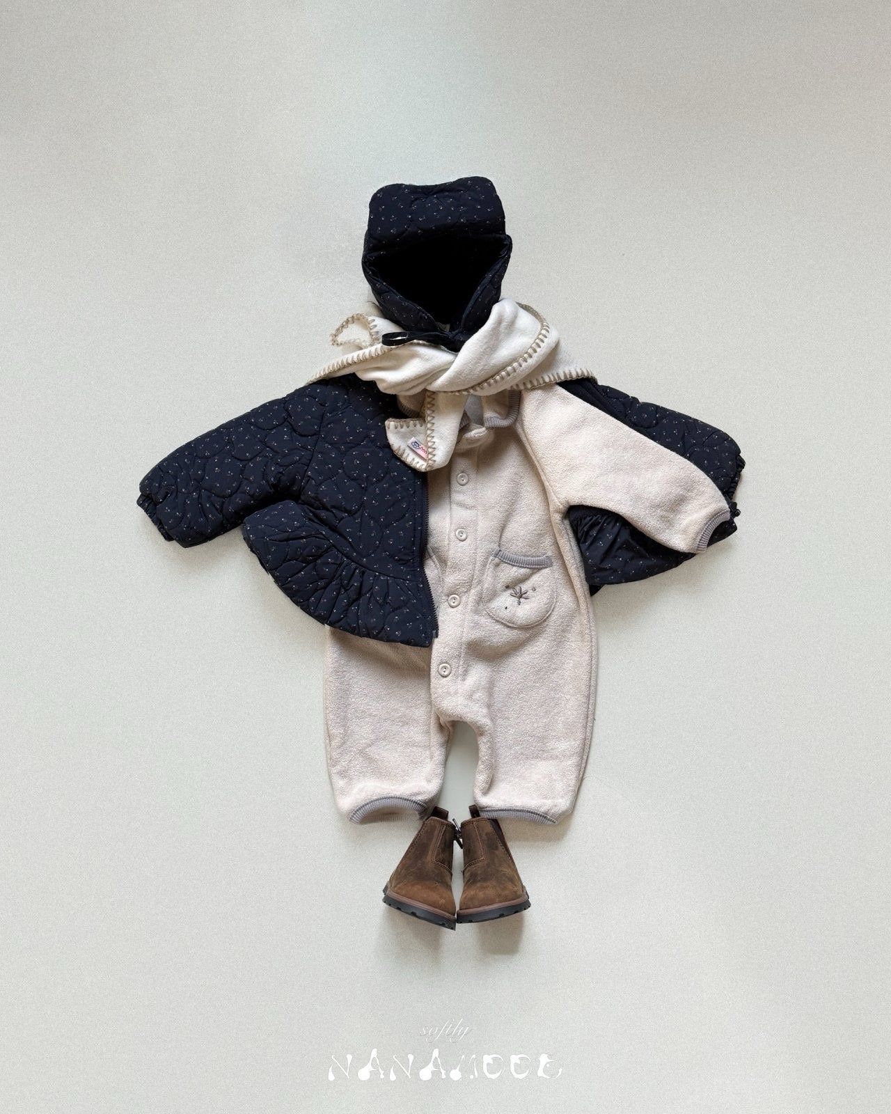 nanamood by BANANAJ / 2025winter / Dudu Winter Romper 🕊️取寄