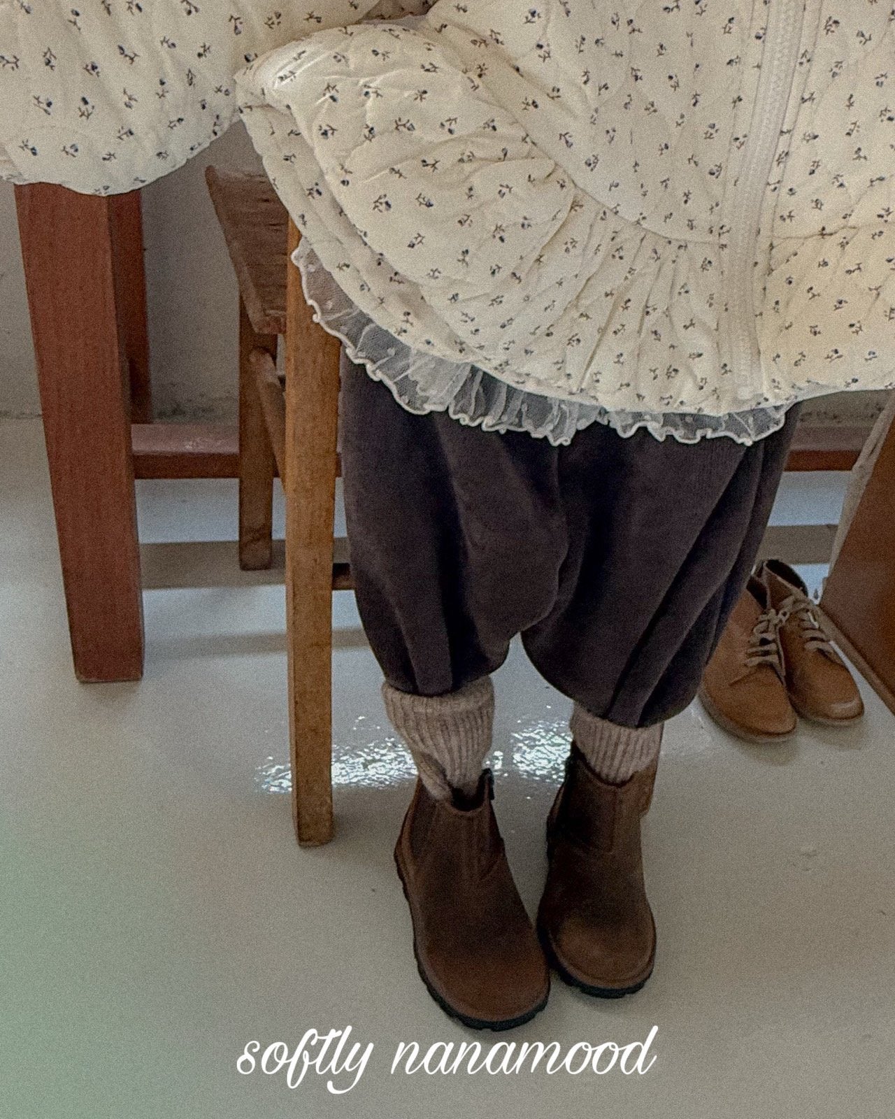 nanamood by BANANAJ / 2025winter / Baby Soda Frill Pants 🕊️取寄