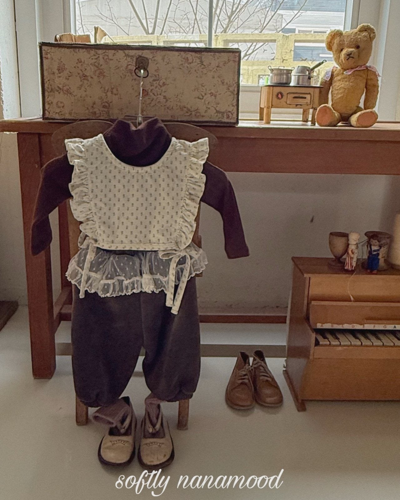 nanamood by BANANAJ / 2025winter / Baby Soda Frill Pants 🕊️取寄
