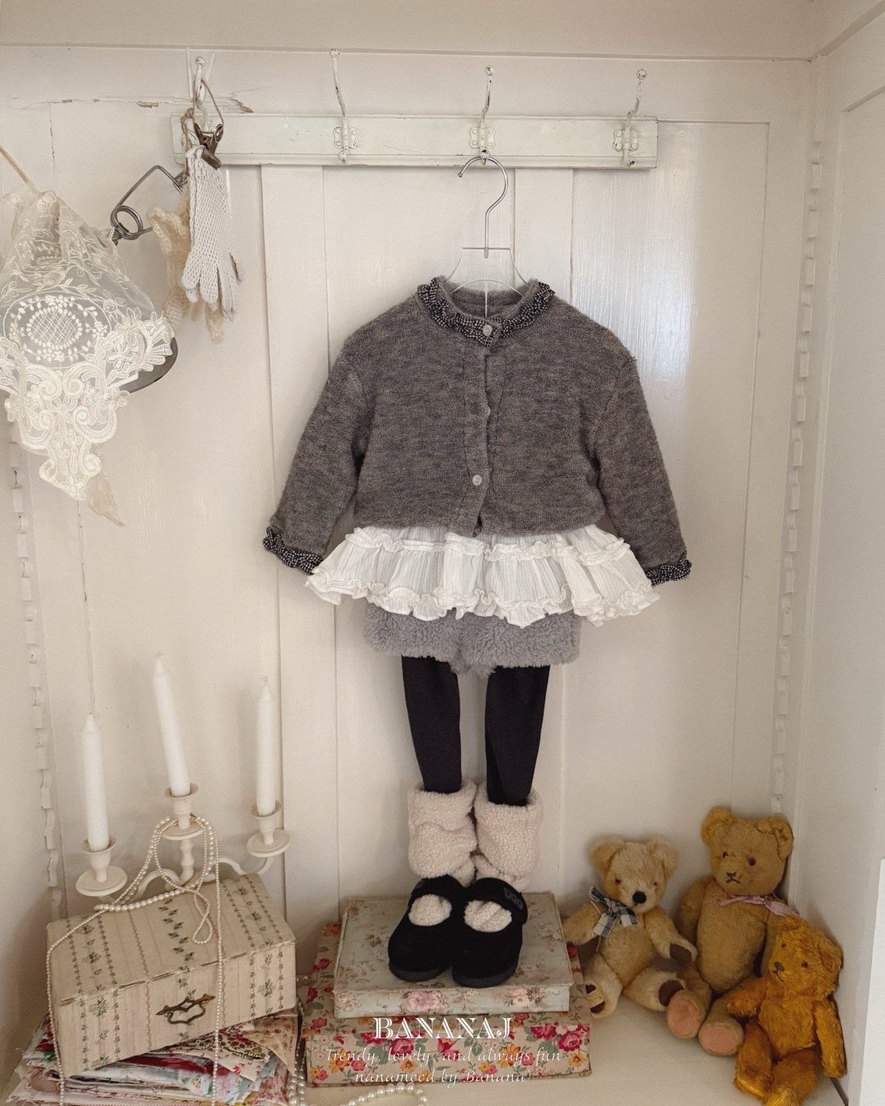 nanamood by BANANAJ / 2025winter / Bebe Ruffle Frill Tee 🕊️取寄