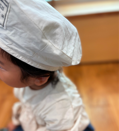 即納❄︎ Cotton beret with logo tag